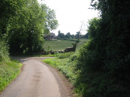 Road behind the village