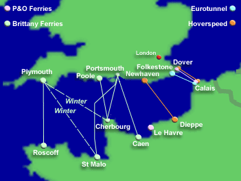 Channel routes